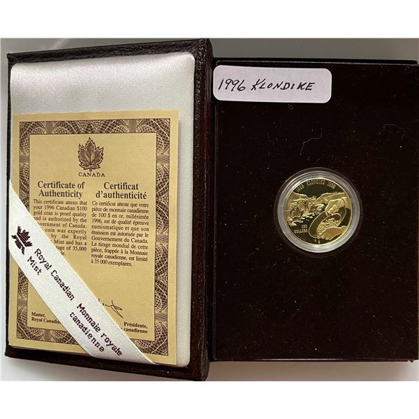 1996 $100 Gold "Klondike" 14K gold.