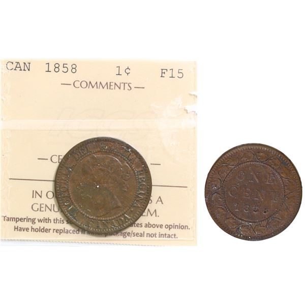 1858 1¢ ICCS Choice Fine-15