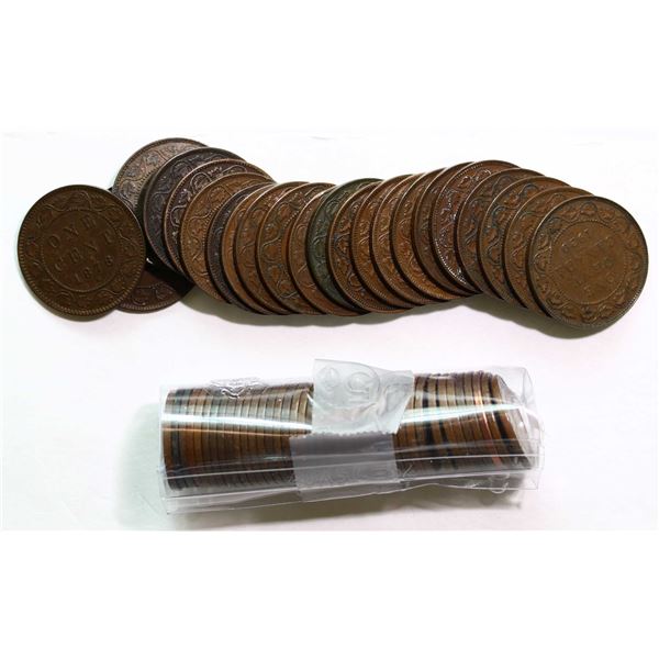 1876H-1962 1¢ Good to VF, includes 1922, 1923, 1924, 1925.  Lot of 58+ coins.