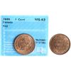 Image 1 : 1899 1¢ CCCS Choice Mint State-63RD.  Nice appealing example.