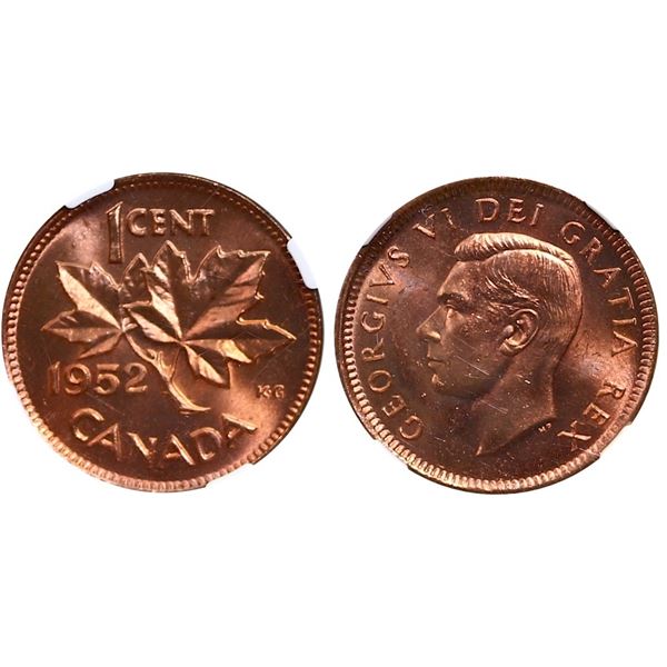 1952 1¢ NGC Superb Gem Mint State-66 Red. Radiant 100% full red example.  Very flashy!