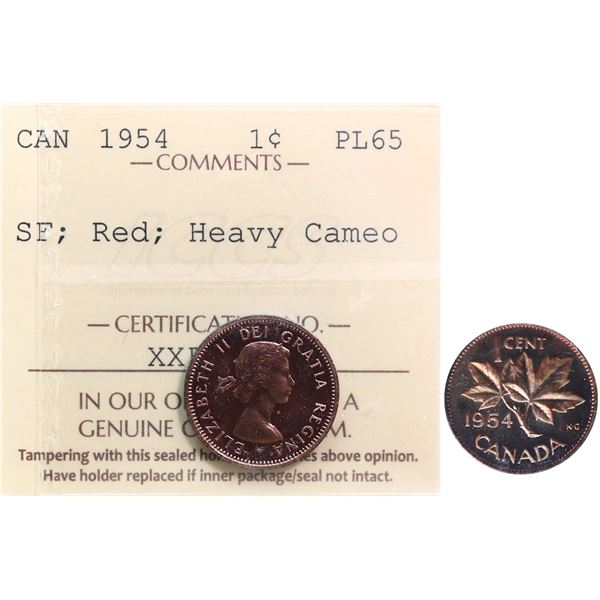 1954 1¢ "SF" ICCS Gem Proof-Like-65 Heavy Cameo