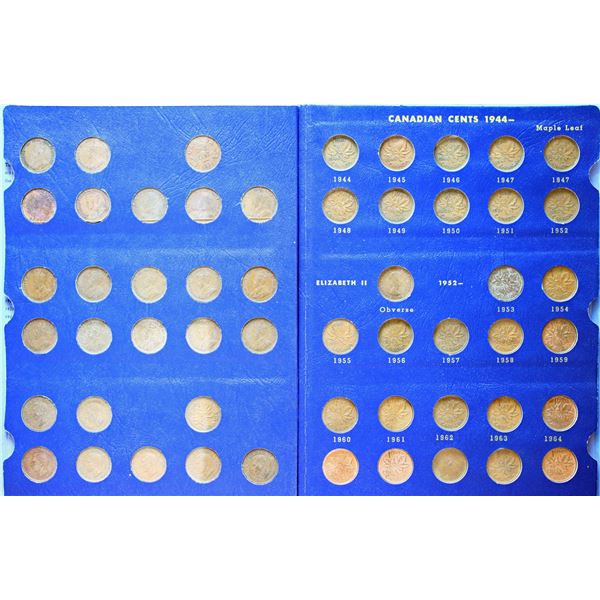 Date set; 1920-1959 1¢, includes all key dates.  VG to Choice Unc.
