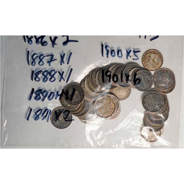 1871 5¢, 1872H X 2, 1874H Cross X 2, 1880H, 1881H X 4, 1885, 1886 X 2, 1887, 1888, 1890H, 1891 X 2, 
