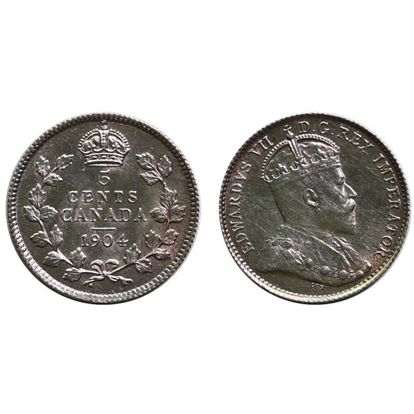 1904 5¢ Unc or better.