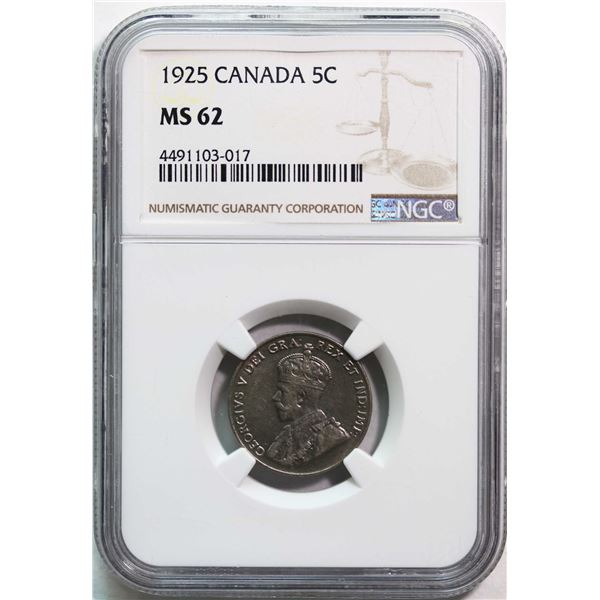 1925 5¢ NGC Choice Mint State-62.