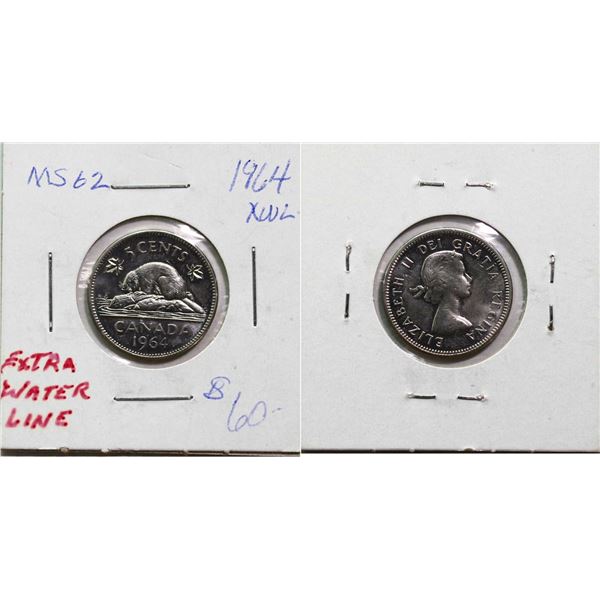 1964 5¢ "EWL" Unc-62 or better.  Lustrous.