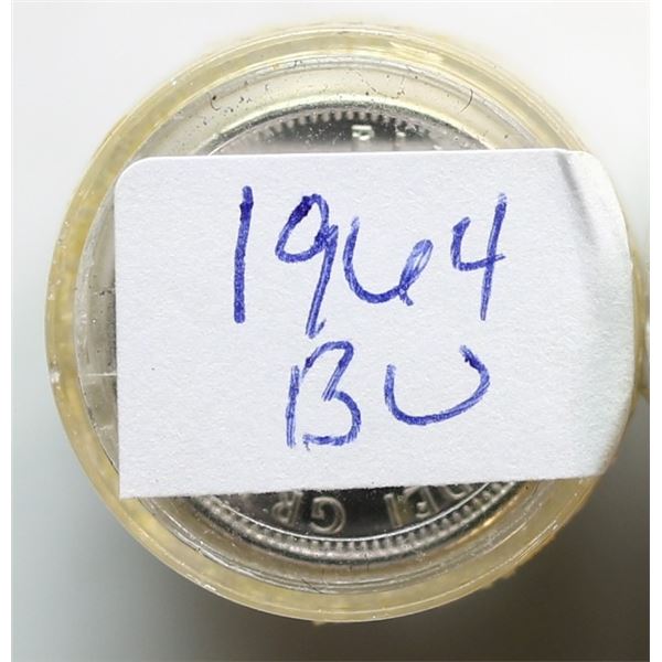 Roll; 1964 10¢ Roll, All 50 coins Brilliant Uncirculated.