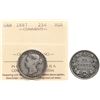 Image 1 : 1887 25¢ ICCS Very Good-8, Key date.