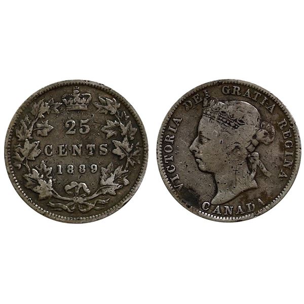 1889 25¢ VG.  Key date.