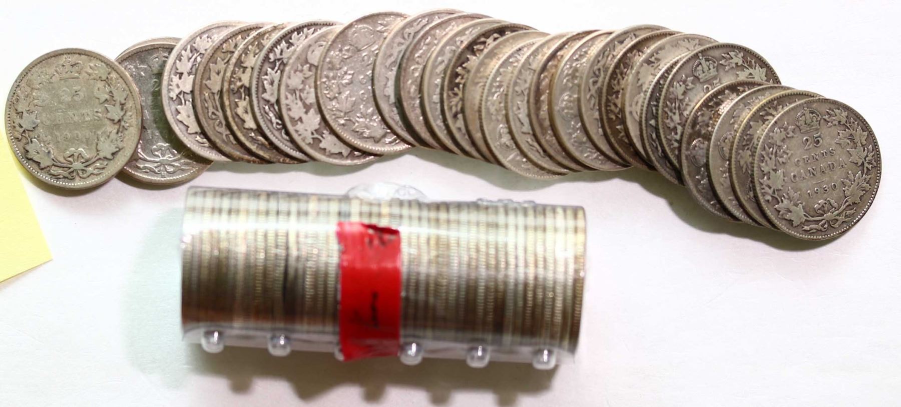 Date set; 1900-1967 25¢, About Good to About Uncirculated. Includes ...