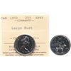 Image 1 : 1973 25¢ "Large Bust" ICCS Gem SPECIMEN-65