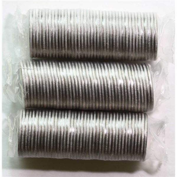 Rolls; 1992 25¢  NWT, SK & NB, Lot of 3 original rolls.