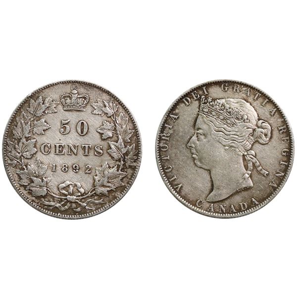 1892 50¢ VF or better.