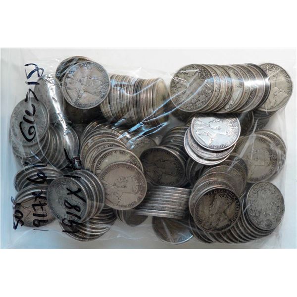 1917 50¢ X 61 and 1918 X 115, all VG or better, lot of 176 coins.
