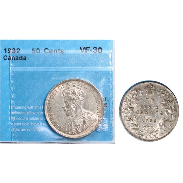 1932 50¢ CCCS Choice Very Fine-30.  Nice key issue with some nice lustre.