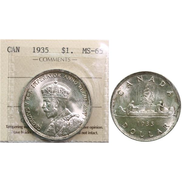1935 $1 ICCS Gem Mint State-65.