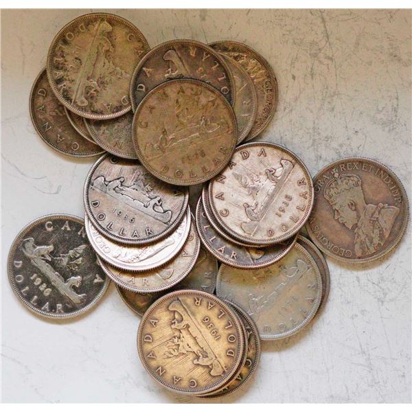 1936 $1 VG to VF, lot of 22 coins.