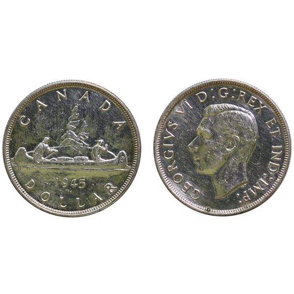 1945 $1 About Uncirculated-50 Cleaned,