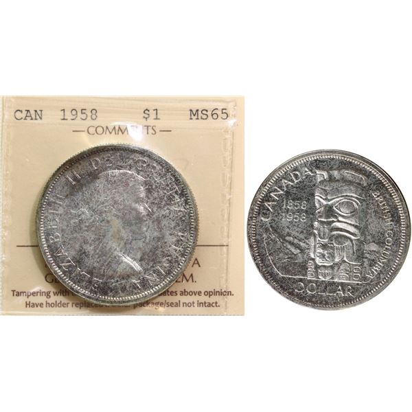 1958 $1 ICCS Gem Mint State-65