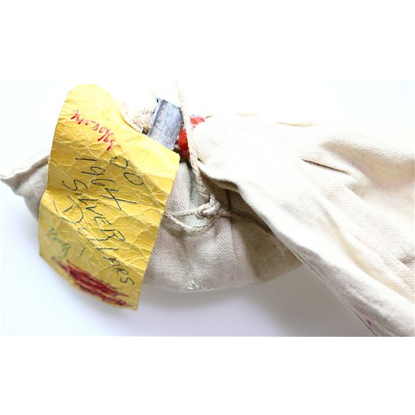 Original Bag of Silver Dollars; 1964 $1 "Bag of 50 pieces" Unopened with original attachment.  Rarel