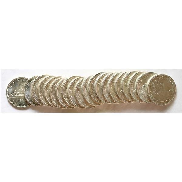 Roll; 1966 $1 All Unc to Choice Unc.  Lot of 20 coins.