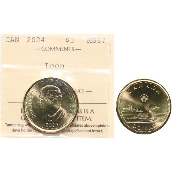 2024 $1 "Loon" ICCS Superb Gem Mint State-67