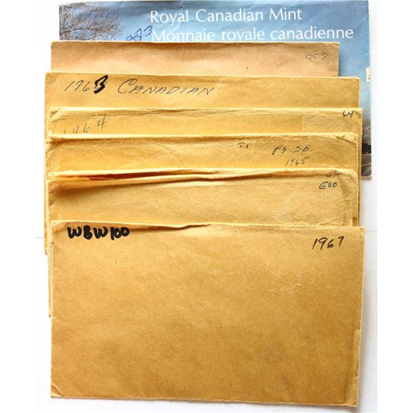 RCM; Proof-Like Setrs - 1961, 1962, 1963, 1964, 1965, 1966, 1967.  Lot of 7 silver sets.