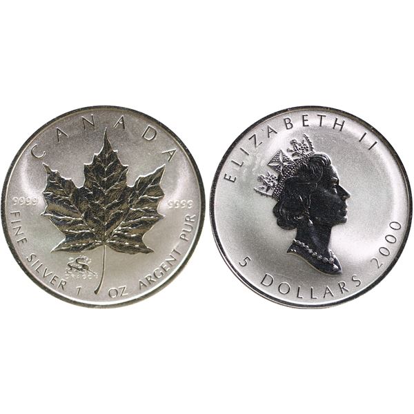 SML; 2000 SML "DRAGON PRIVEY MARK" Pure silver .9999.  Tax exempt