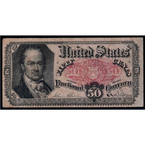 USA; 1875 50¢ "Fractional currency" A nice Fine.