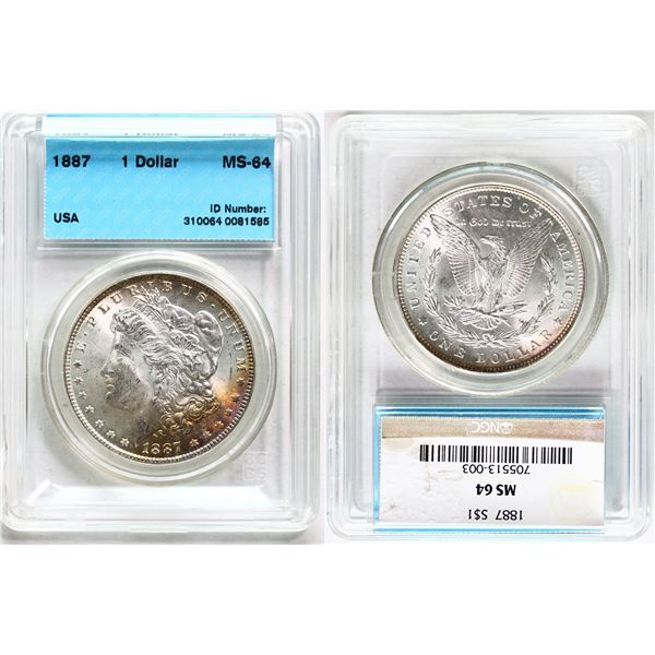 USA; 1887 $1 CCCS MS64