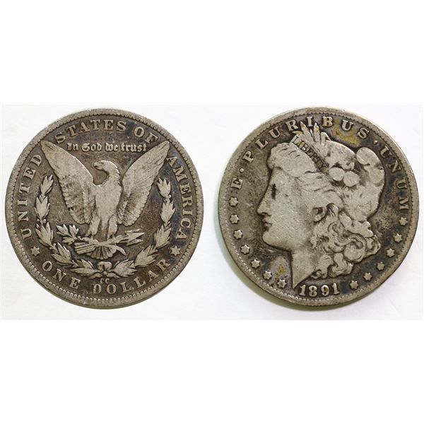 USA; 1891-CC $1 Fine