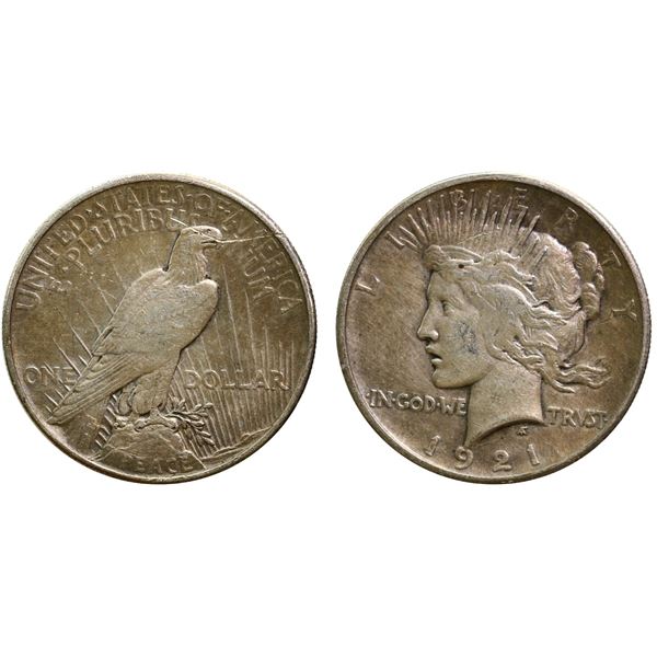 USA; 1921 Peace $1 VF or better.