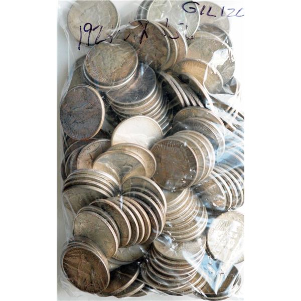 USA; 1923-S $1, Average VF-EF, lot of 156 coins.