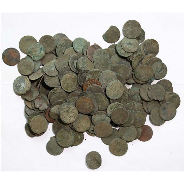 World coin Lot; Livonia -  Lot of Approx. 175 pieces, KM-21,KM-29, KM-45.   "Uncleaned"