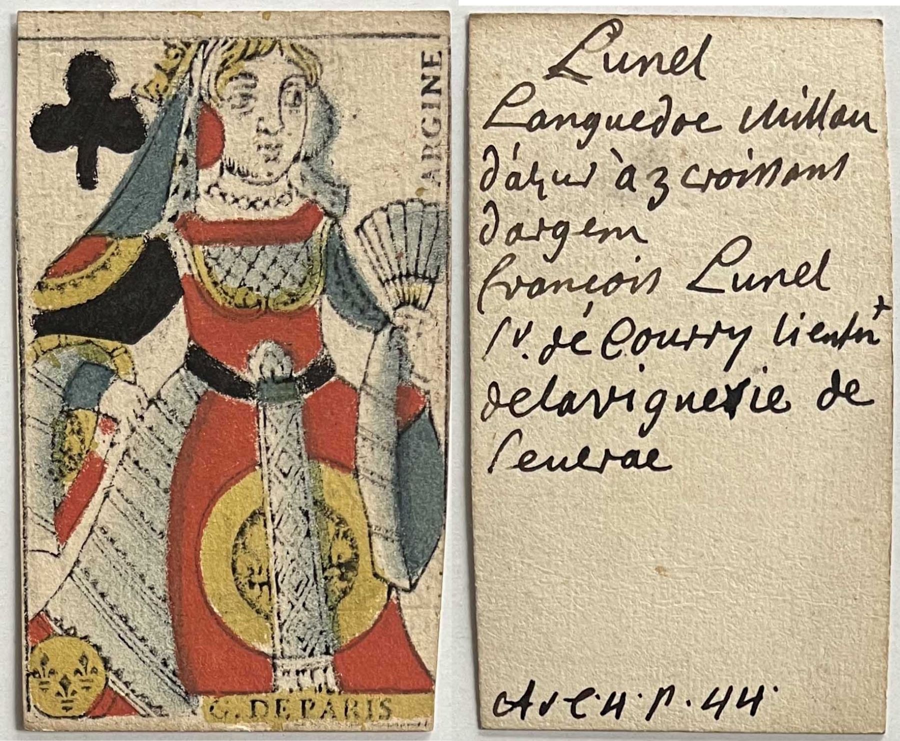 French Colonial Issue Playing Card; 