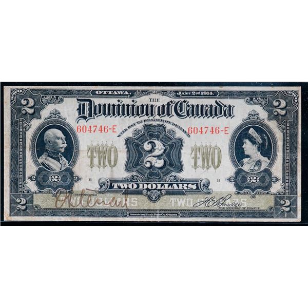 1914 $2 DC-22a-i #604746-E F-VF.  A nice bright example.  Ex Torex 2016 - Lot 241