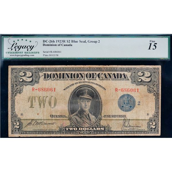 1923 $2 DC-26h #R-686061 LCG Choice Fine-15, minor issues.