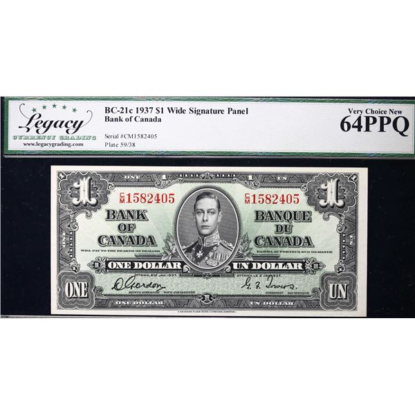 1937 $1 BC-21c #C/M1582405  LCG Very Choice Uncirculated-64PPQ