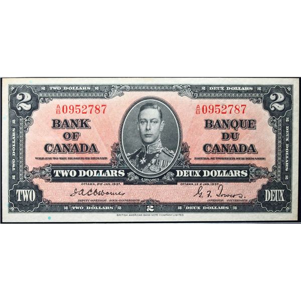 1937 $2 BC-22a #A/B0952787  LCG Very Choice Uncirculated-64