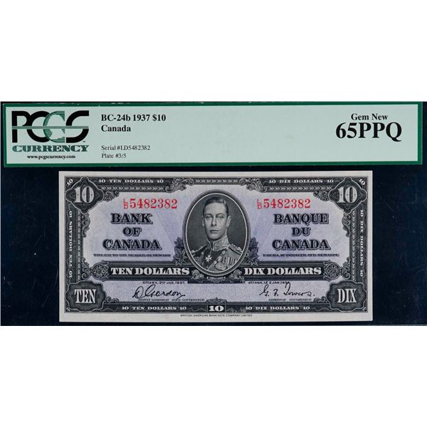 1937 $10 BC-24b #L/D5482382 PCGS Gem Uncirculated-65PPQ
