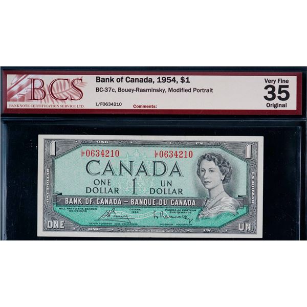 1937-1973 Banknote Lot; Various notes, denominations, signatures and grades.  All 10 notes BCS grade