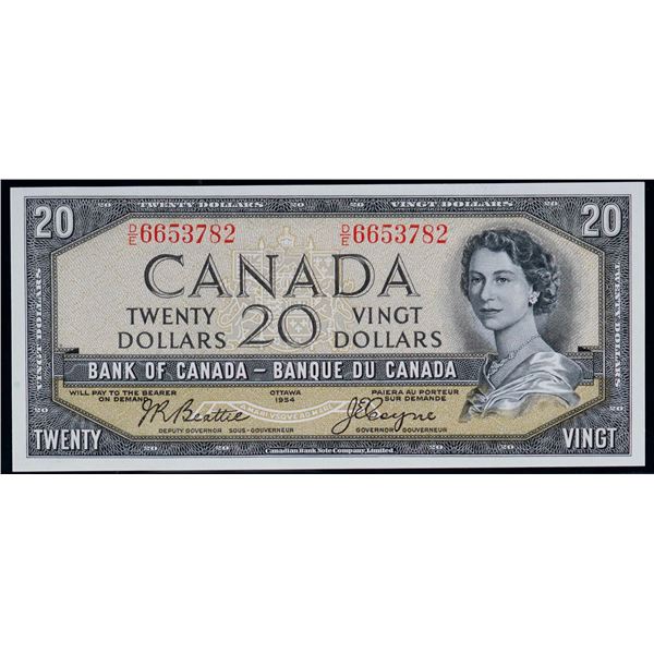 1954 $20 BC-33b #D/E6653782 "Devil's face" Unc to Choice Unc.