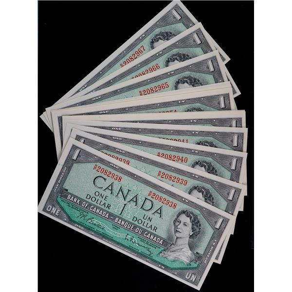 1954 $1 BC-37b-i #R/P2082938-2967, Lot of 30 consecutive notes.  All Unc to Gem Unc.