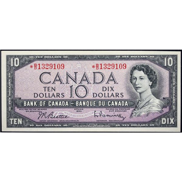 1954 $10 BC-40bA #*B/D1329109  LCG Choice About Uncirculated-58PPQ
