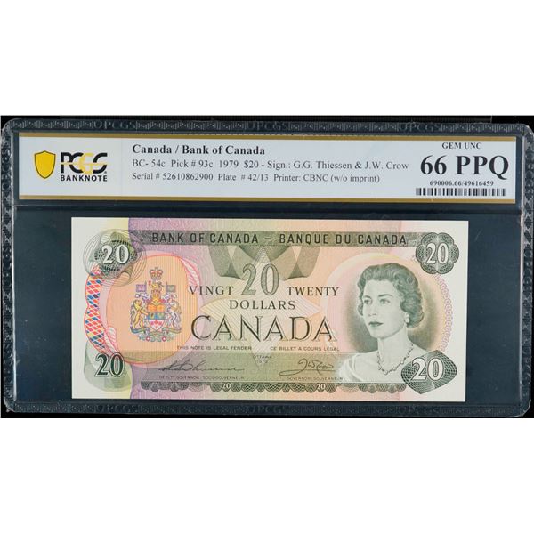 1979 $20 BC-54c #52610862900-901-902.  Lot of 3 consecutive notes PCGS Superb Gem Uncirculated-66PPQ