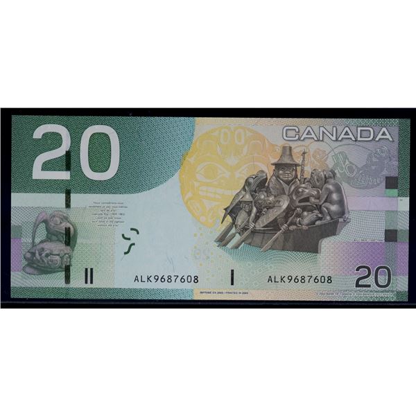 2005 $20 $BC-64aA #ALK9687608 Choice Unc. Or better.