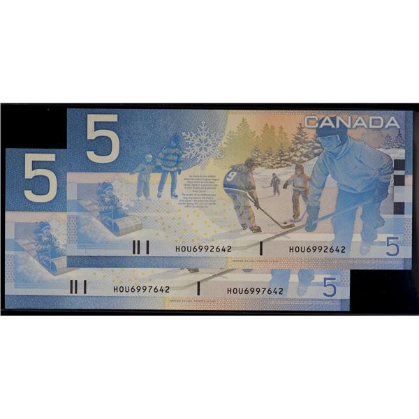 2005 $5 BC-62bA #HOU6992642 & #HOU6997642 Choice Unc. Or better.