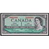 Image 1 : Fancy Number; 1954 $1 BC-37b-i #R/P4950000 Choice Uncirculated.