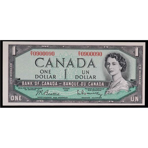 Radar; 1954 $1 BC-37b #O/Y0900090 Original AU-UNC, "2 Digit Radar".